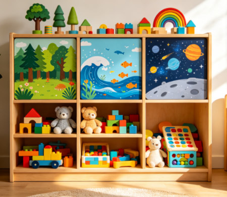 Cartoon-Themed Children's Storage Cabinet